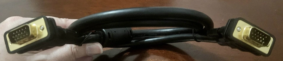 New VGA SVGA HD15 Male To Male Video Coaxial Monitor Cable 1080P Full HD 3ft - Image 4 of 4