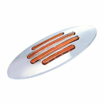 10 X Amber 12V Thin Side Marker Lights Clearance 24 LED Chrome - Foto 11