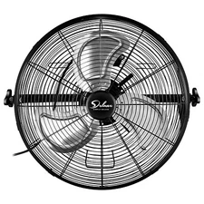 Simple Deluxe 20 Inch High Velocity 3 Speed, Black Wall-Mount Fan for Warehou...