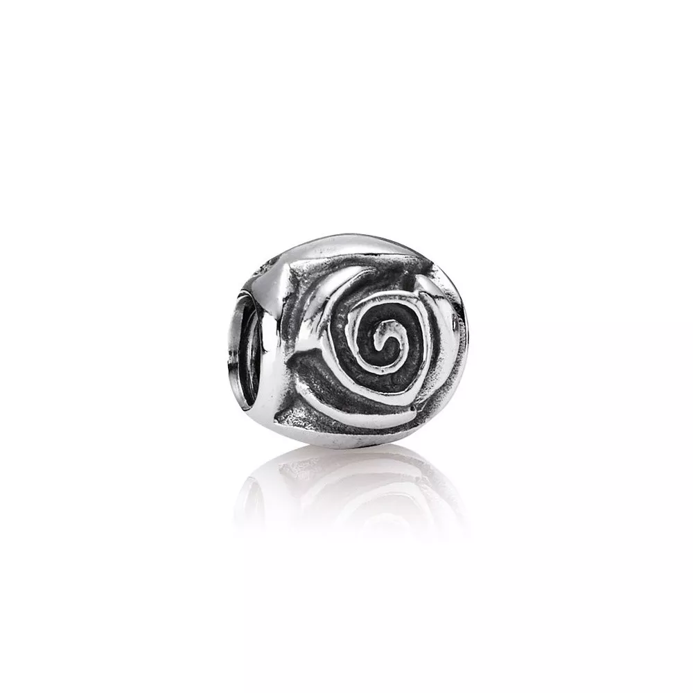 Pandora silver rose best sale charm