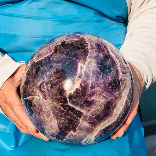 10.93LB Natural Dreamy Amethyst ball Quartz crystal Sphere Crystal Healing 328 - Picture 8 of 16