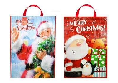 YÖL 2x Jumbo Gift Bag Christmas Xmas Presents Extra Large Novelty Santa Red Set