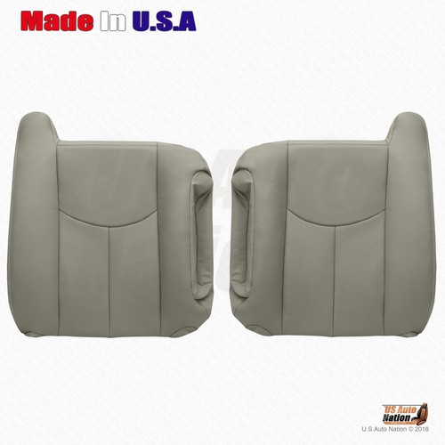 2003 to 2006 Chevrolet Tahoe 1500 Driver & Passenger Leather Covers Pewter Gray - Picture 33 of 60