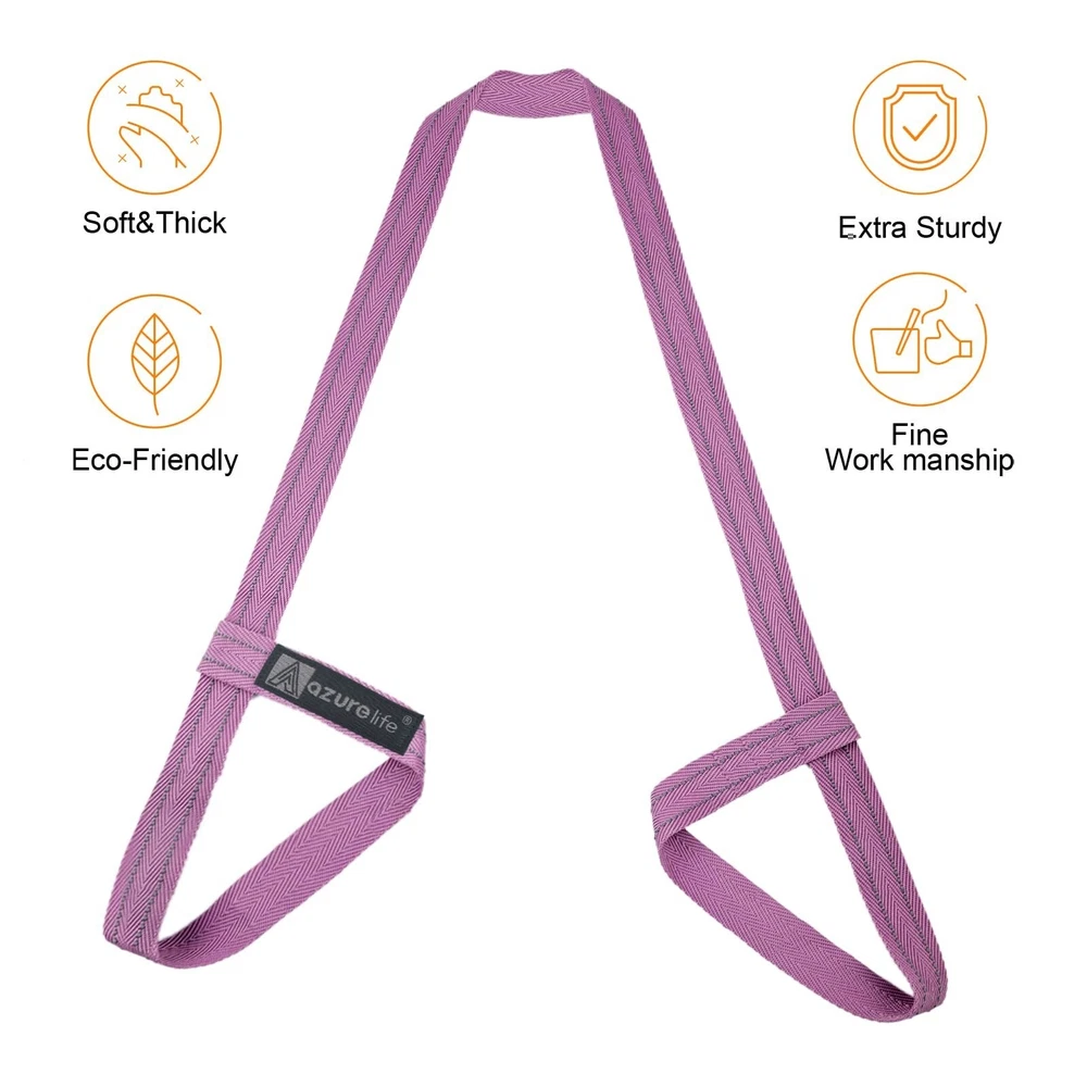 Yoga Mat Strap with Professional Non-Latex Elastic Resistance – Durable and Adjustable for Secure Mat Carrying (Mat Not Included)