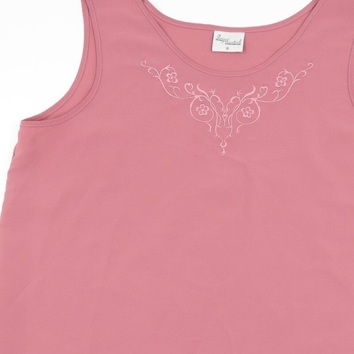Design Essentials Womens Pink Polyester Blend Camisole Tank Size 16 - Picture 8 of 12