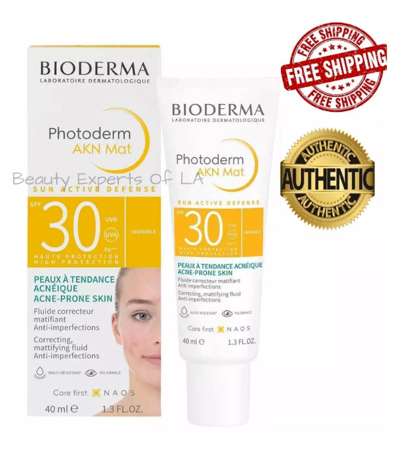Bioderma Photoderm AKN Matt Cream SPF30 Матирующий солнцезащитный крем, 40 мл, СРОК годности 10/2026
