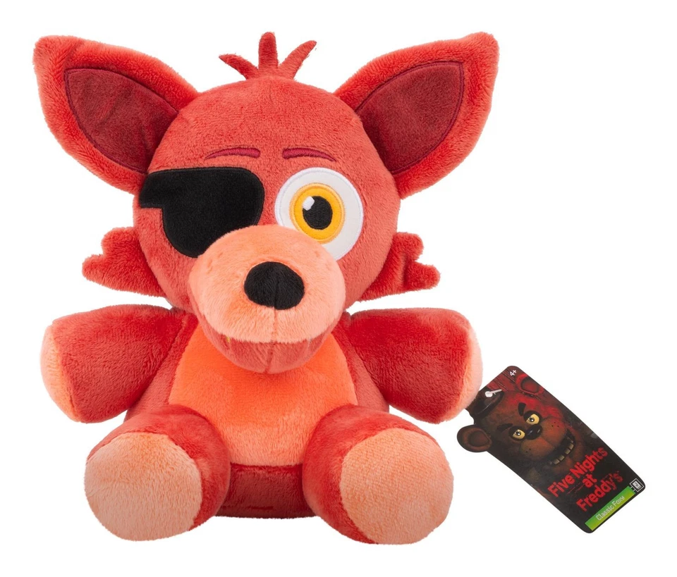 JAZWARES Peluche Five Nights At Freddy's clásico foxy de 8 pulgadas con ojos brillantes
