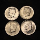 1964 Kennedy Half Dollars Silver Coin Lot (4)