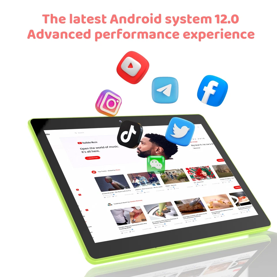 SGIN 10.1" Tablet 2GB RRD4 64GB SSD Android 12 Quad-Core 5000mAh WIFI5 - Image 4 of 4