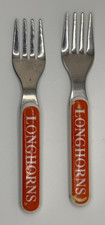 Texas Longhorns Kid Stainless Steel Forks White/Orange Handles Set of 2 Utensils