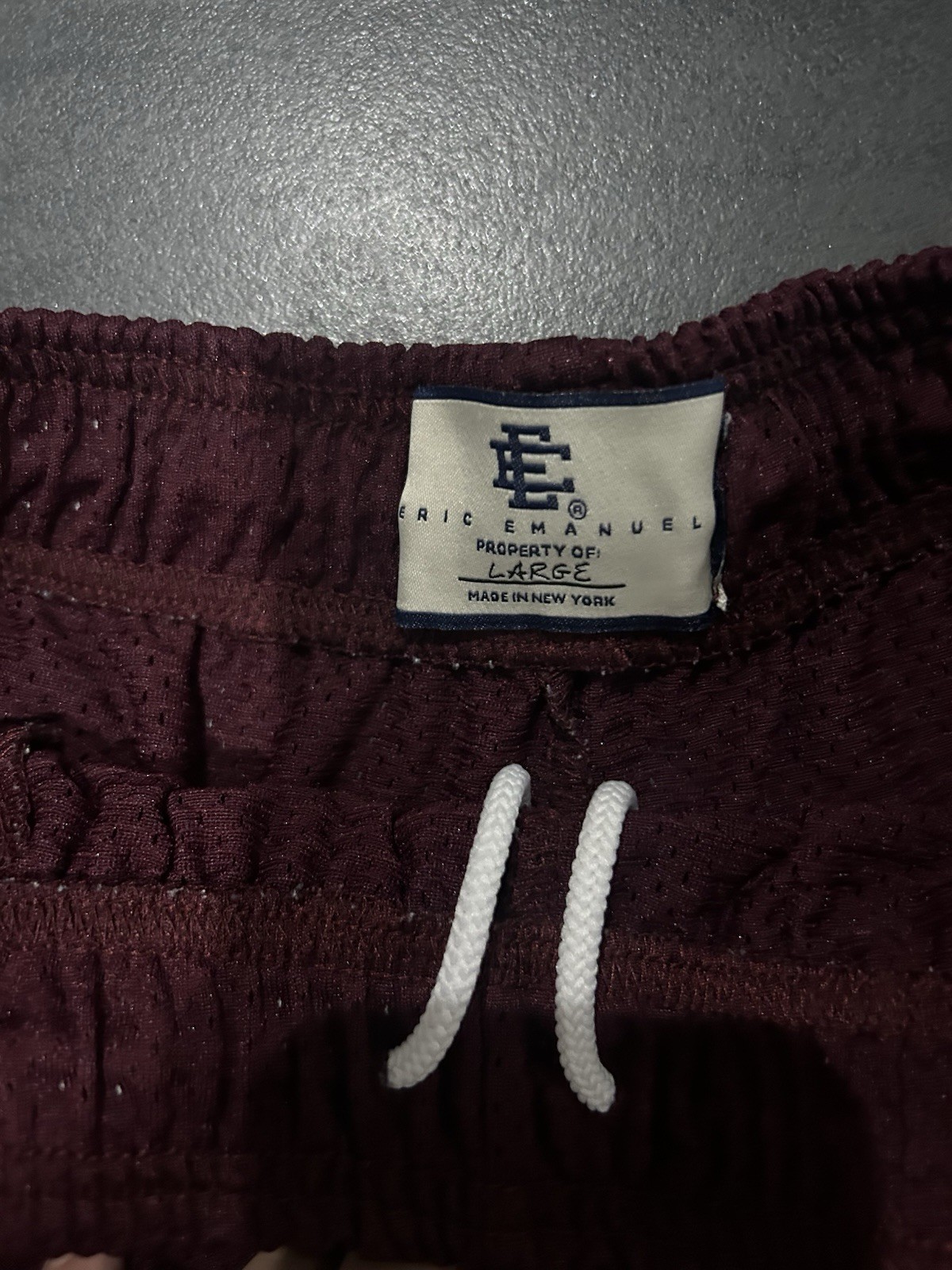 Eric Emanuel EE Basic / Core Mesh Shorts – Maroon… - image 3