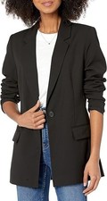 The Drop Women's Blake Long Blazer, Black -New w/Tags Small Size