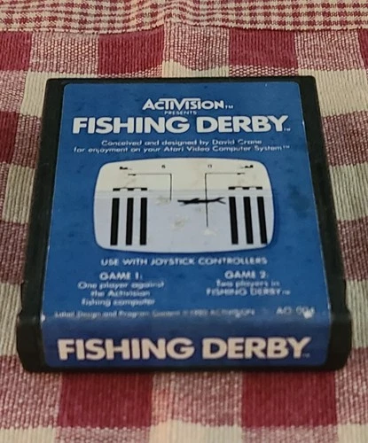 Atari 2600 Video Game Cartridge Fishing Derby by Activision - CLEANED & TESTED