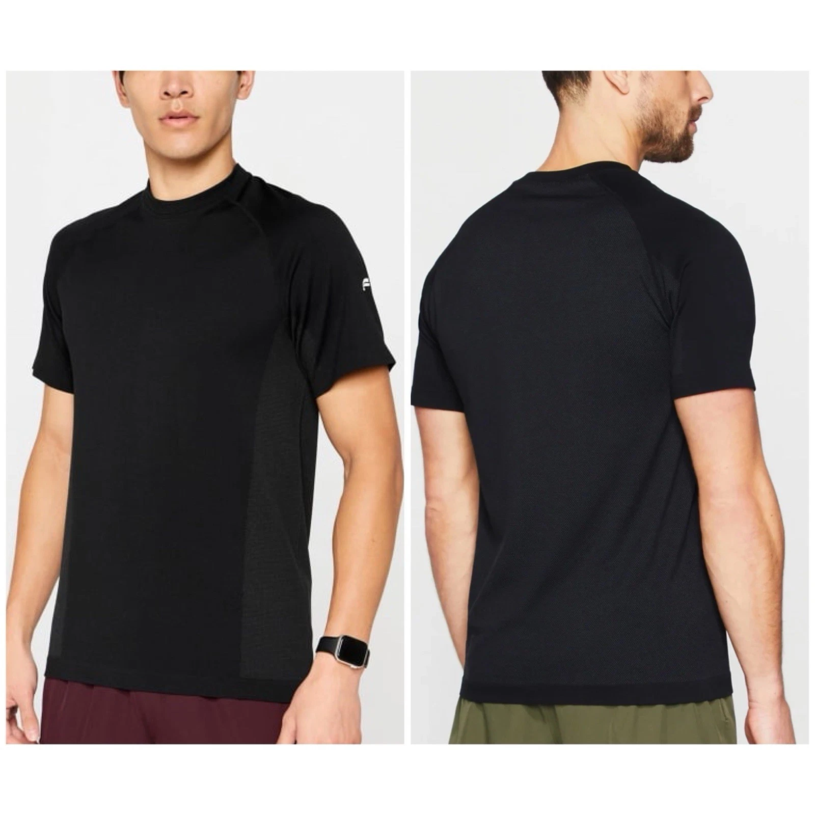 NEW Fabletics The Training Day Tee Seamless Workout T Shirt BLACK XXL MSRP $50