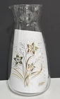 MCM Vtg Pyrex Glass 48 oz Juice Carafe Beverage Server Gold Floral Atomic no lid