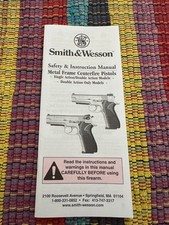 Nos 2008 Sw Metal Frame Sada Pistols Oem Owners Safety Instruction Manual Nos 2008 Sw Metal Frame Sada Pistols Oem Owners Safety Instruction Manual