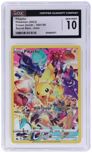 2023 Pokemon Sword and Shield Crown Zenith Pikachu #160 CGC 10