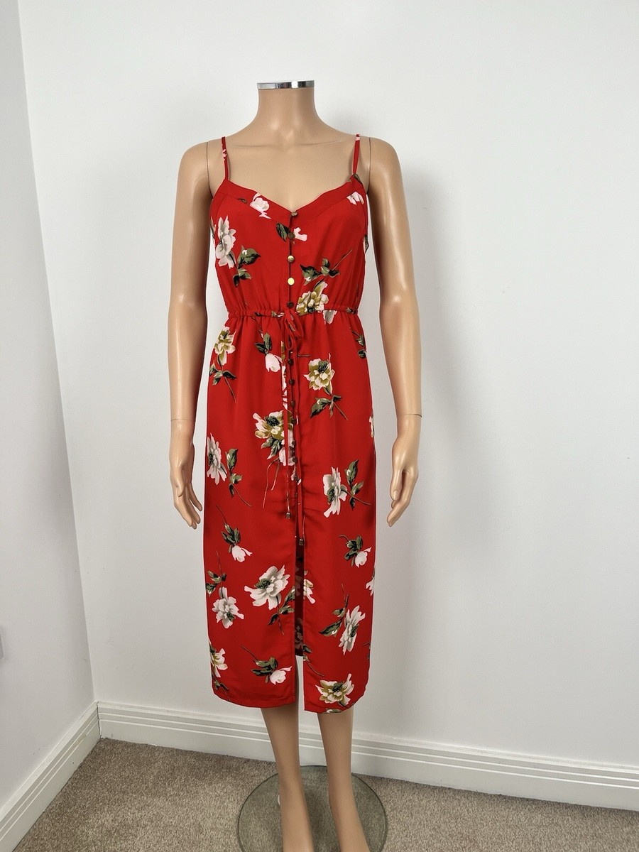 cameo rose red floral dress Cameo Rose Red Floral Mini Dress NWT Size US 14