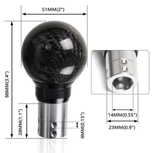 Universal Gear Shift Knob Automatic Manual Car with Button Shifter Lever Head - Picture 6 of 10