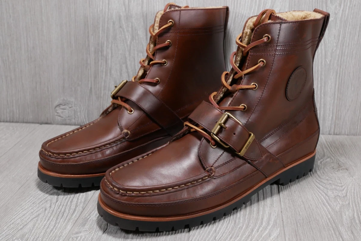 Polo shearling boots cheap