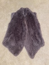 Dylan By True Grit Pia Plush Driftwood Gray Faux Fur Vest Jacket Nwt M