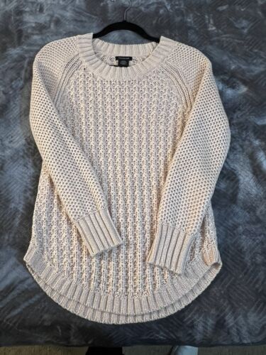 Any time Playful disconnected Calvin Klein jeans Cable Knit Sweater Pink Heavyweight Sz Small | eBay