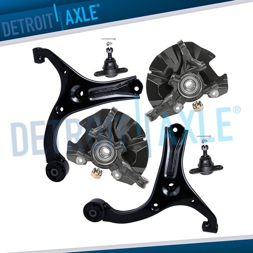 Front Steering Knuckles Hubs Lower Control Arms Ball Joints for Hyundai