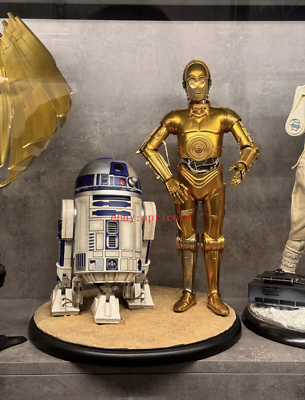 Sideshow 1/4 Star Wars C3PO D2R2 Statue Figure Resin Model Collectible Boy  Gift