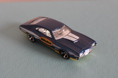Hot Wheels 3'' FORD GRAND TORINO SPORT '72 Diecast Auto Modell BLAU 2010 'MILODON'