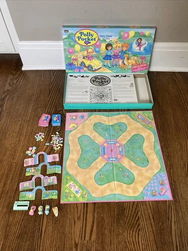 Vintage 1994 Polly Pocket Party Board Game RoseArt - 95% Complete