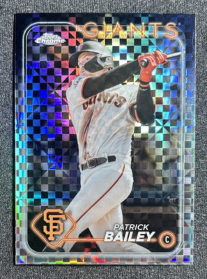 2024 Topps Chrome Baseball X-Fractor Patrick Bailey #194 San Francisco Giants