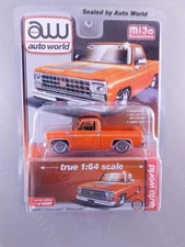 2022 Auto World Mijo Exclusives Orange 1980 CHEVY SILVERADO 1:64 Scale