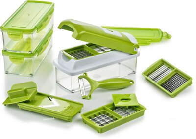''B-Ware'' Nicer Dicer / Smart, Set 14-tlg. Kiwi Zustand: sehr gut