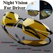 Tac Night Vision Polarized Sunglasses HD Outdoor Driving Day Night Glasses