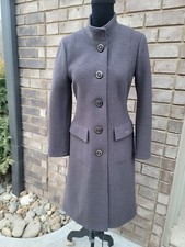 Geiger Austria Boiled Wool Long Coat Brown Color Size Us 2, Eu 34 $778
