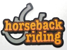 Premade Paper Pieced Title for Scrapbooking Pages, Horseback Riding, Farm, Ranch
