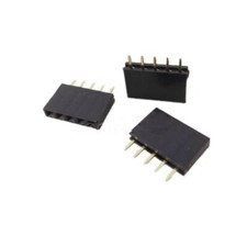 10Pcs 2.54mm Pitch 0.1 1x5 5 Pin 5p Female Dupont Header Thru Hole Headers 10x