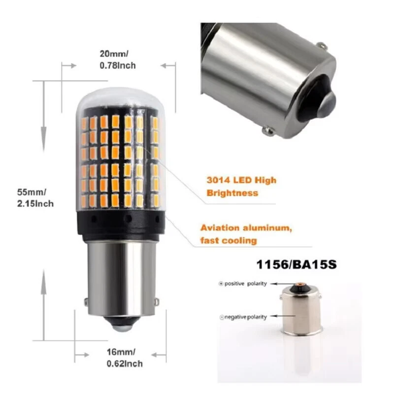 LED 1156 382 144SMD P21W Reverse Brake Light Turn Signal Lights Canbus Bulbs UK - Image 4 of 4
