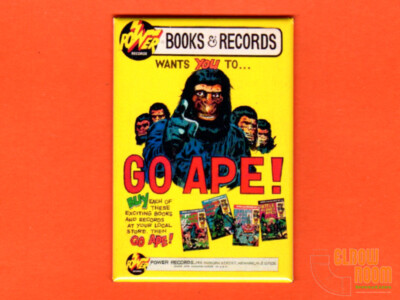 Go Ape! Power Records back cover art  2x3'' fridge/locker magnet 