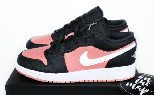 Nike Air Jordan 1 Low Quartz Pink Smoke Grey White GS UK 5 6 7 US New | eBay