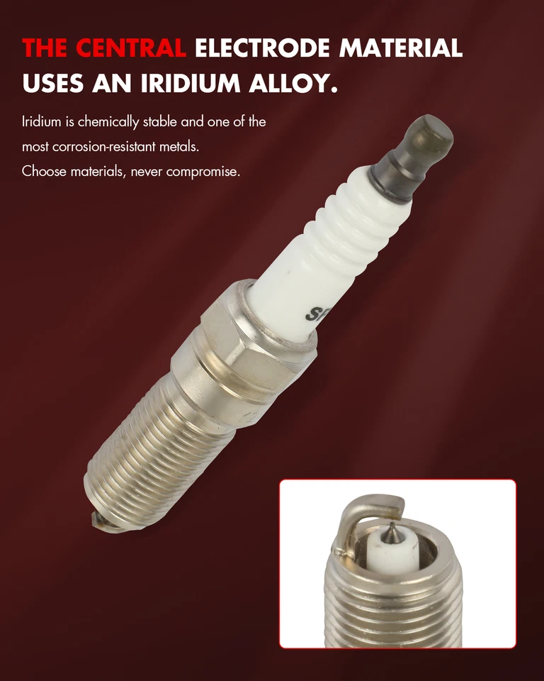 Juego de 6 bujías de iridio para Ford GT 17-20 3,5 L V6 Lincoln Continental 3,0 L Foto 4 de 4