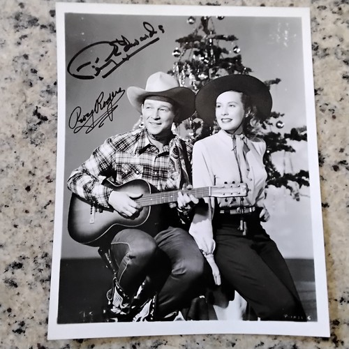 Roy Rogers & Penny Edwards SIGNED 8x10 Photo Movie TV Actors Westerns Republic