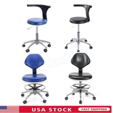 Dental Doctor Assistant Saddle Stool Adjustable Hydraulic Height Mobile Chair