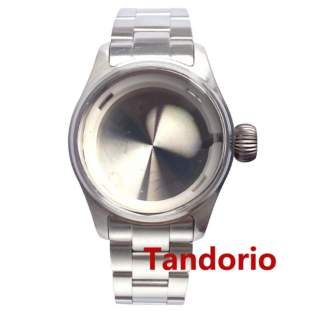 39mm 20ATM Pilot Brushed Watch Case Sapphire Glass For NH36