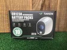 Taken Rechargeable CR123A 123A 3.7V Battery and Charger Open Box
