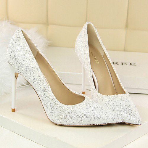 Women's Classic Stiletto Glitter Corset High Heel Party Club Wedding Pumps Shoes - Picture 29 of 73