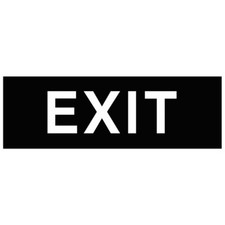 Basic EXIT Door / Wall Sign - Black - Small