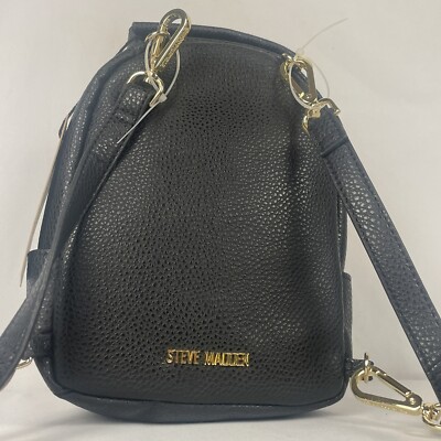 Steve Madden Black Leather Silver and Gold Studded Mini  display picture 1