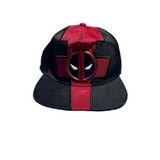 Marvel Deadpool Hat Adjustable Snapback Black/Red Snap Ball Cap