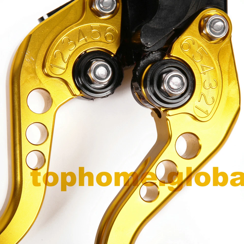 Palancas de freno de embrague largo doradas para Yamaha TMAX 500 2008-2011/TMAX530 2012-2016 Foto 3 de 4
